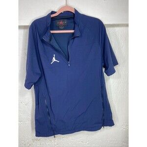 Jordan Navy Blue Short Sleeve Quarter-Zip Polo